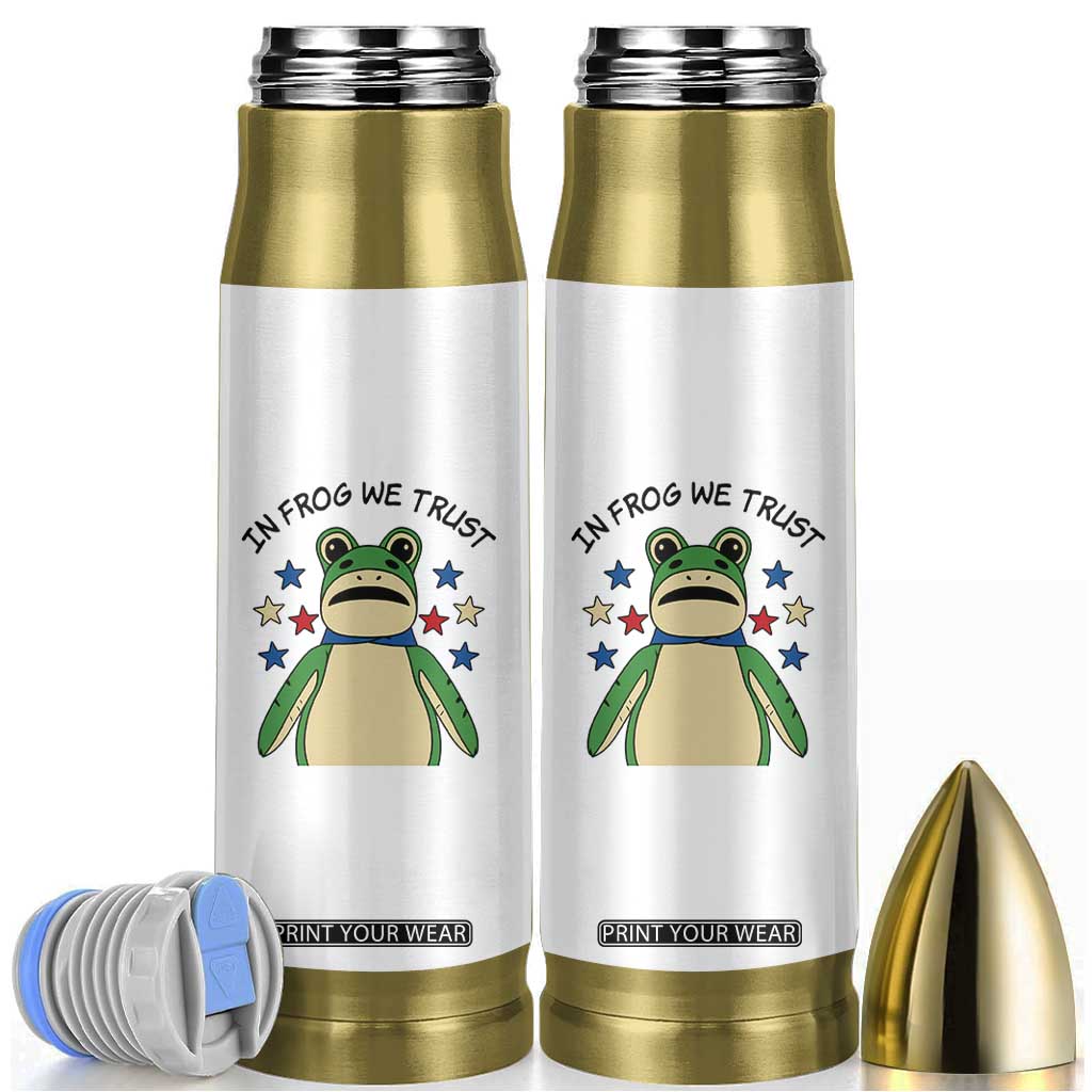 In Frog We Trust Bullet Tumbler Patriotic Portland Frogs Protest American Flag TS02 White Print Your Wear