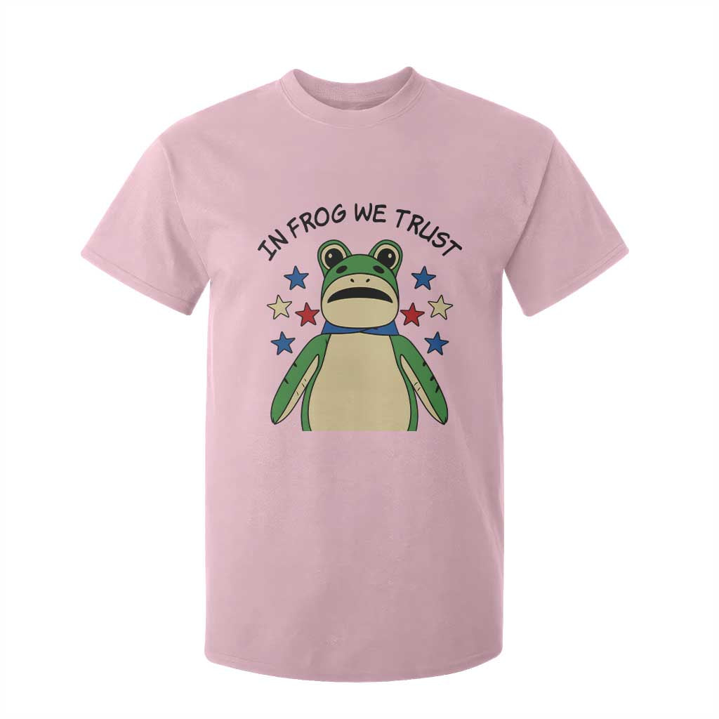 In Frog We Trust T Shirt For Kid Patriotic Portland Frogs Protest American Flag TS02 Light Pink Print Your Wear