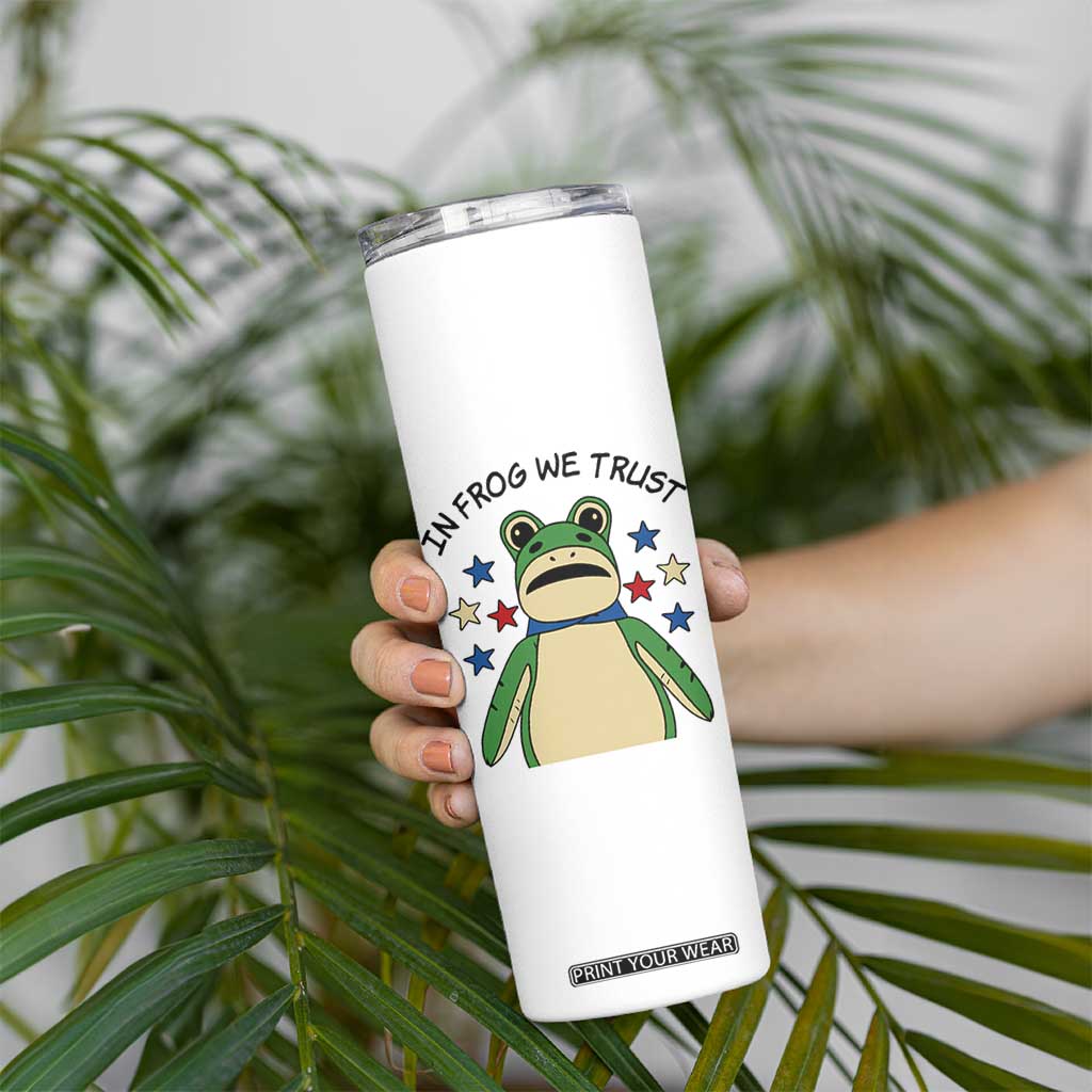 In Frog We Trust Skinny Tumbler Patriotic Portland Frogs Protest American Flag TS02 Print Your Wear