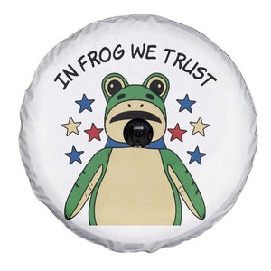 In Frog We Trust Spare Tire Cover Patriotic Portland Frogs Protest American Flag TS02 Print Your Wear