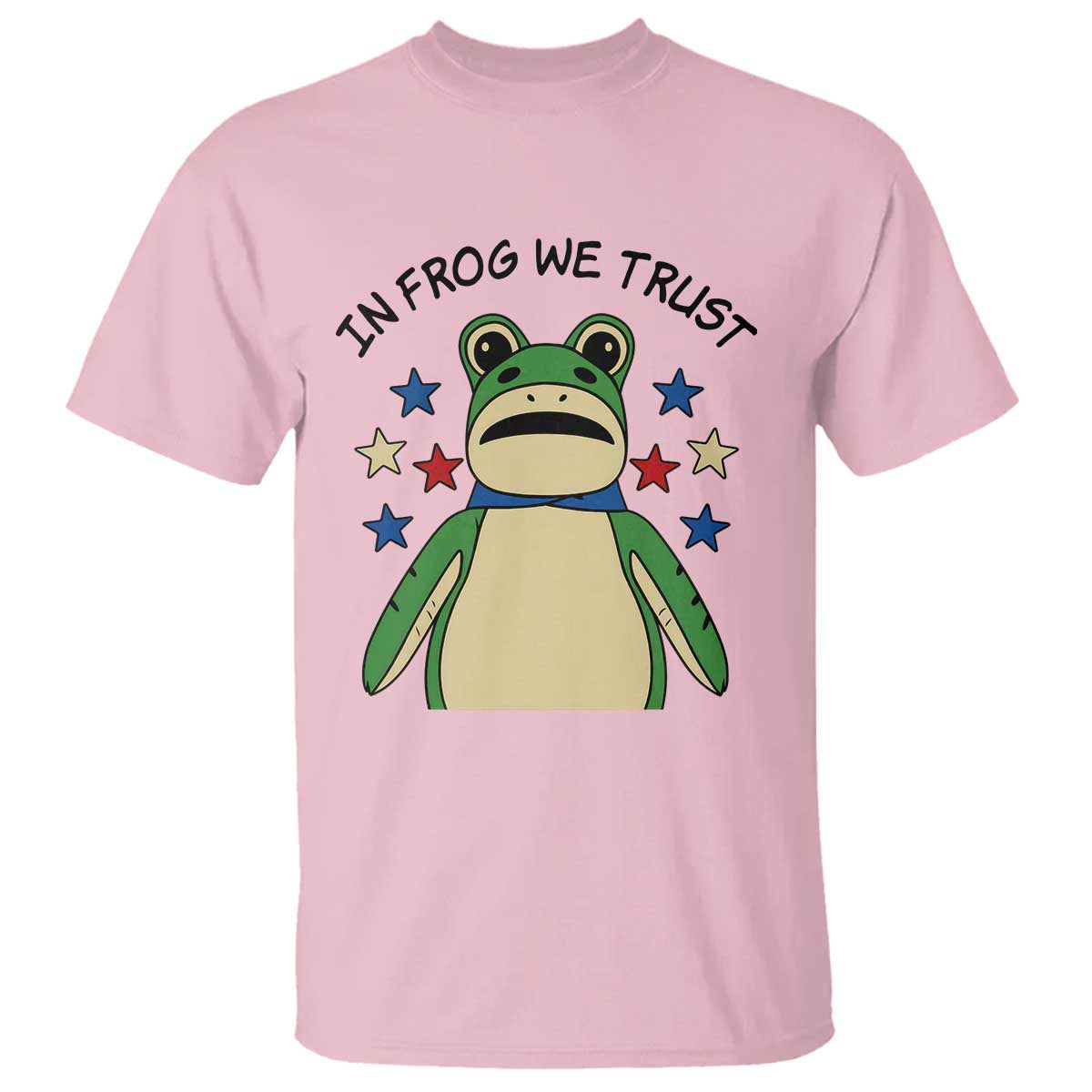 In Frog We Trust T Shirt Patriotic Portland Frogs Protest American Flag TS02 Light Pink Print Your Wear