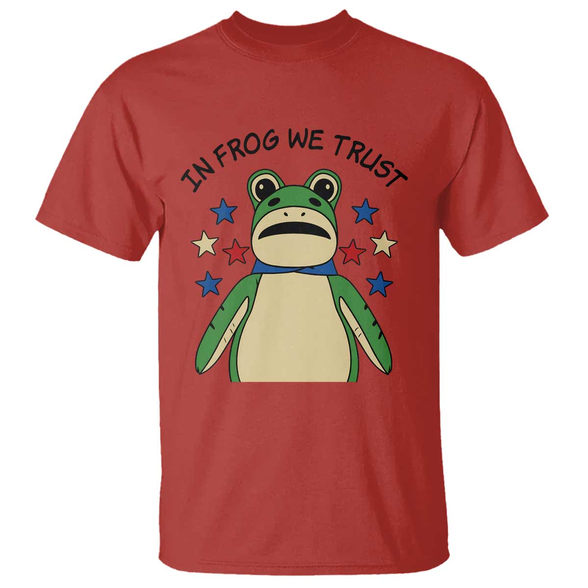 In Frog We Trust T Shirt Patriotic Portland Frogs Protest American Flag TS02 Red Print Your Wear