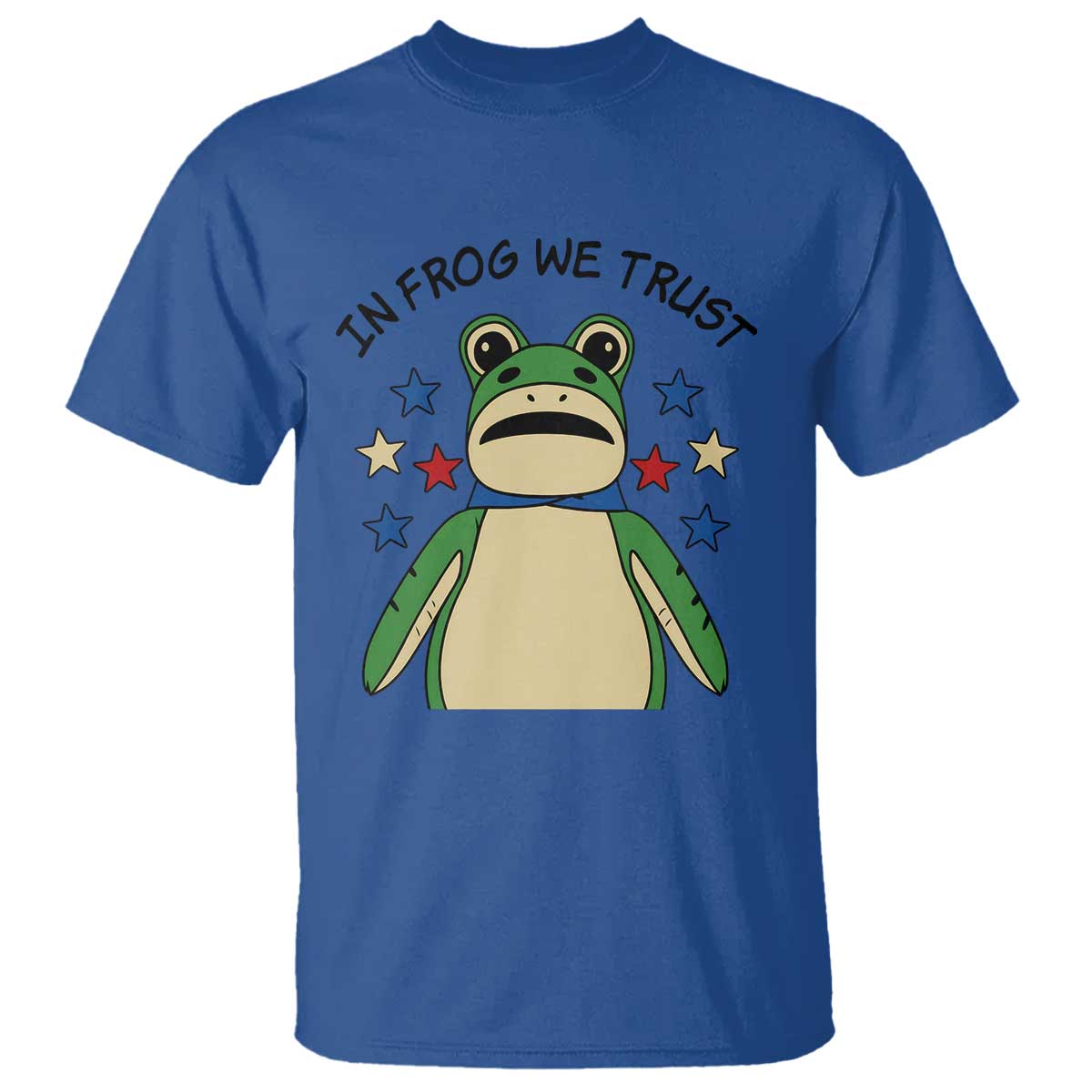 In Frog We Trust T Shirt Patriotic Portland Frogs Protest American Flag TS02 Royal Blue Print Your Wear