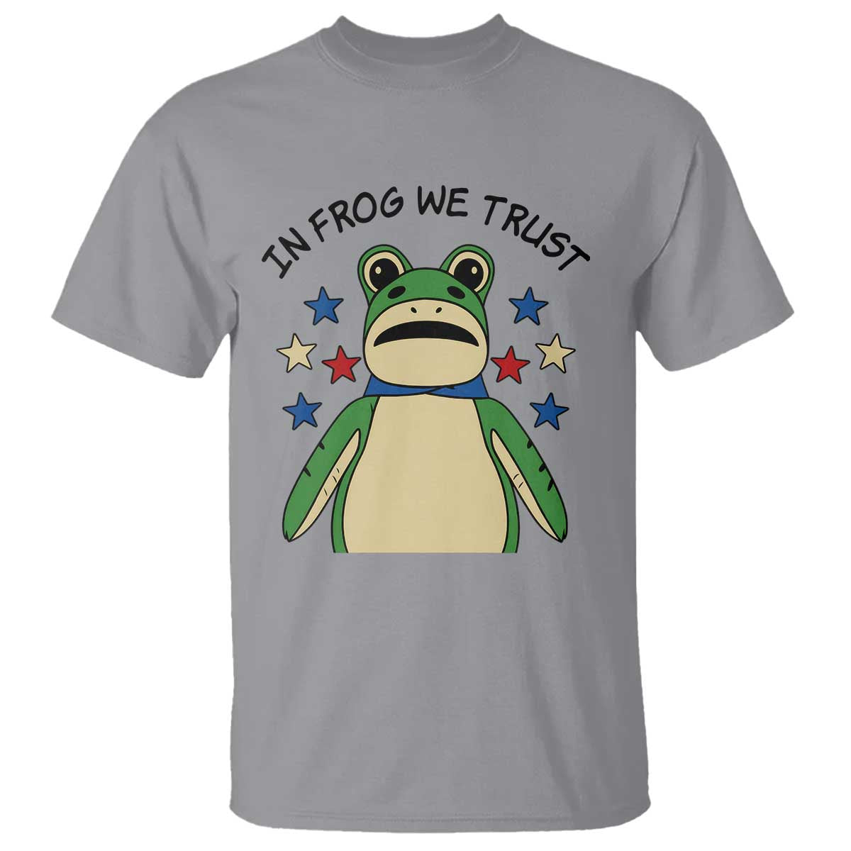 In Frog We Trust T Shirt Patriotic Portland Frogs Protest American Flag TS02 Sport Gray Print Your Wear