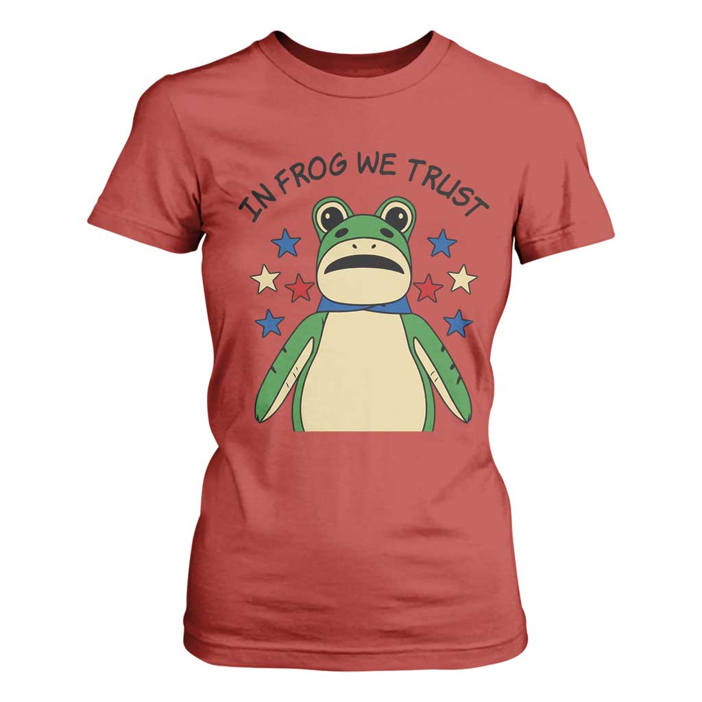 In Frog We Trust T Shirt For Women Patriotic Portland Frogs Protest American Flag TS02 Red Print Your Wear