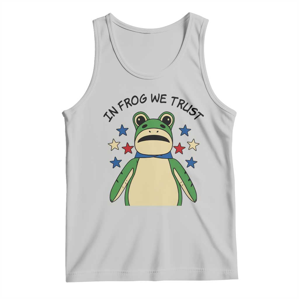 In Frog We Trust Tank Top Patriotic Portland Frogs Protest American Flag TS02 Ash Print Your Wear