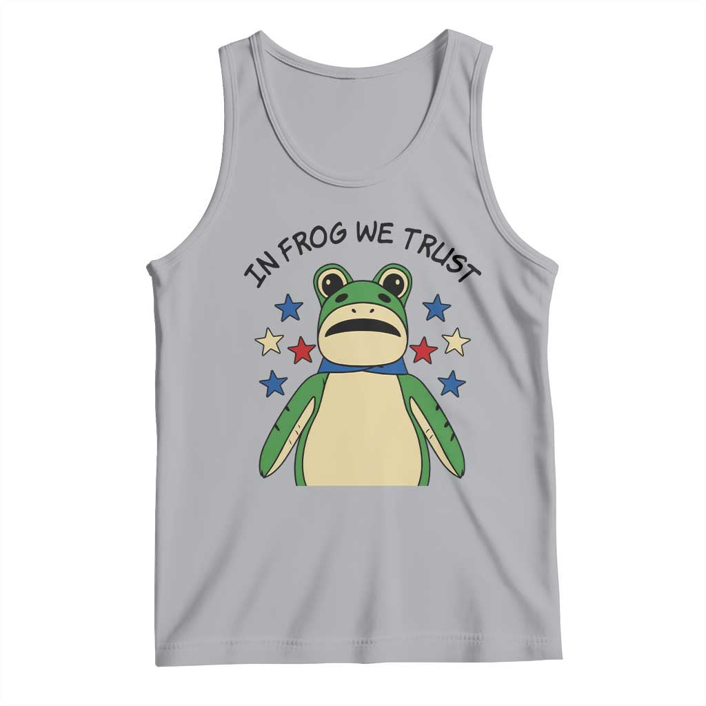 In Frog We Trust Tank Top Patriotic Portland Frogs Protest American Flag TS02 Athletic Heather Print Your Wear