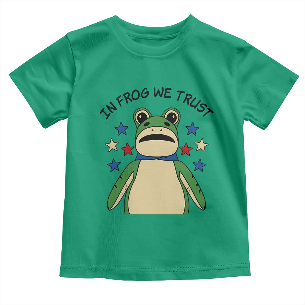 In Frog We Trust Toddler T Shirt Patriotic Portland Frogs Protest American Flag TS02 Irish Green Print Your Wear