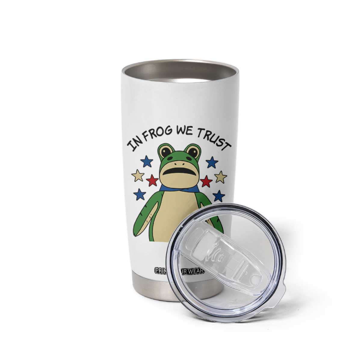 In Frog We Trust Tumbler Cup Patriotic Portland Frogs Protest American Flag TS02 Print Your Wear