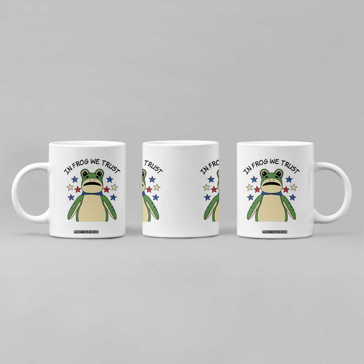 In Frog We Trust Coffee Mug Patriotic Portland Frogs Protest American Flag TS02 Print Your Wear