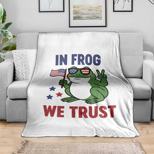 In Frog We Trust Throw Blanket Patriotic Portland Frogs Protest TS02 Print Your Wear