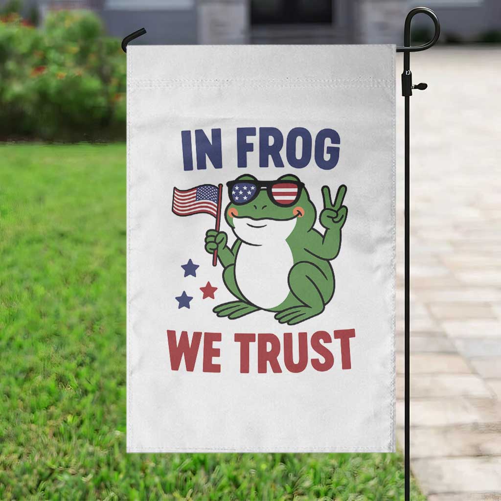 In Frog We Trust Garden Flag Patriotic Portland Frogs Protest TS02 Print Your Wear