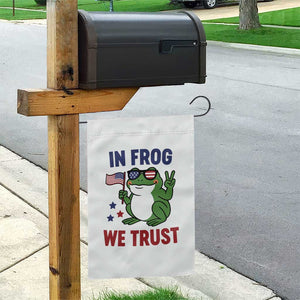In Frog We Trust Garden Flag Patriotic Portland Frogs Protest TS02 Print Your Wear