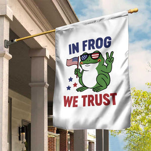 In Frog We Trust Garden Flag Patriotic Portland Frogs Protest TS02 Print Your Wear