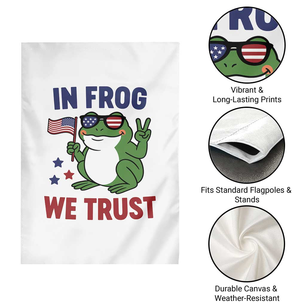 In Frog We Trust Garden Flag Patriotic Portland Frogs Protest TS02 Print Your Wear
