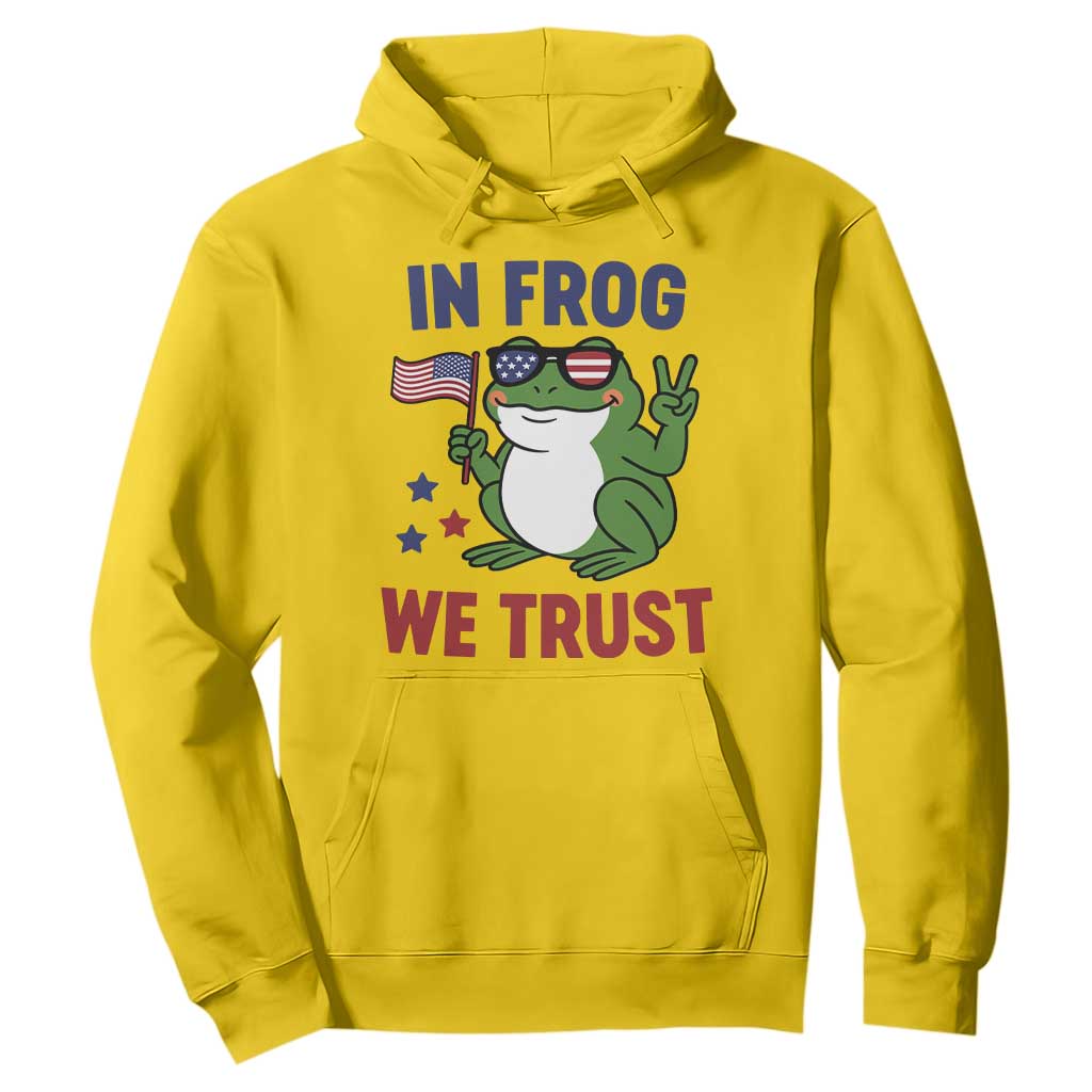 In Frog We Trust Hoodie Patriotic Portland Frogs Protest TS02 Daisy Print Your Wear