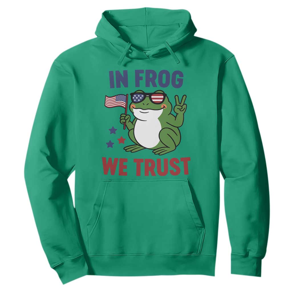 In Frog We Trust Hoodie Patriotic Portland Frogs Protest TS02 Irish Green Print Your Wear