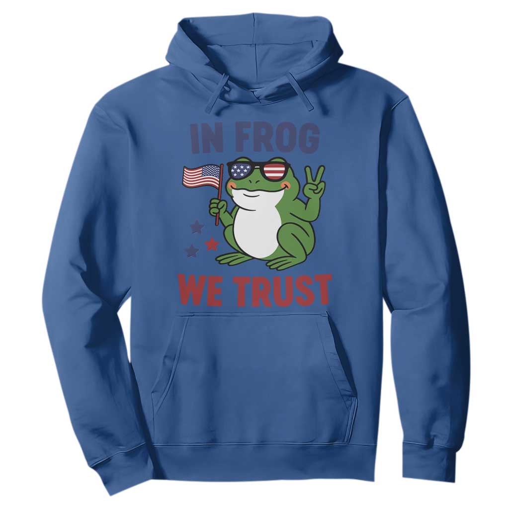 In Frog We Trust Hoodie Patriotic Portland Frogs Protest TS02 Royal Blue Print Your Wear