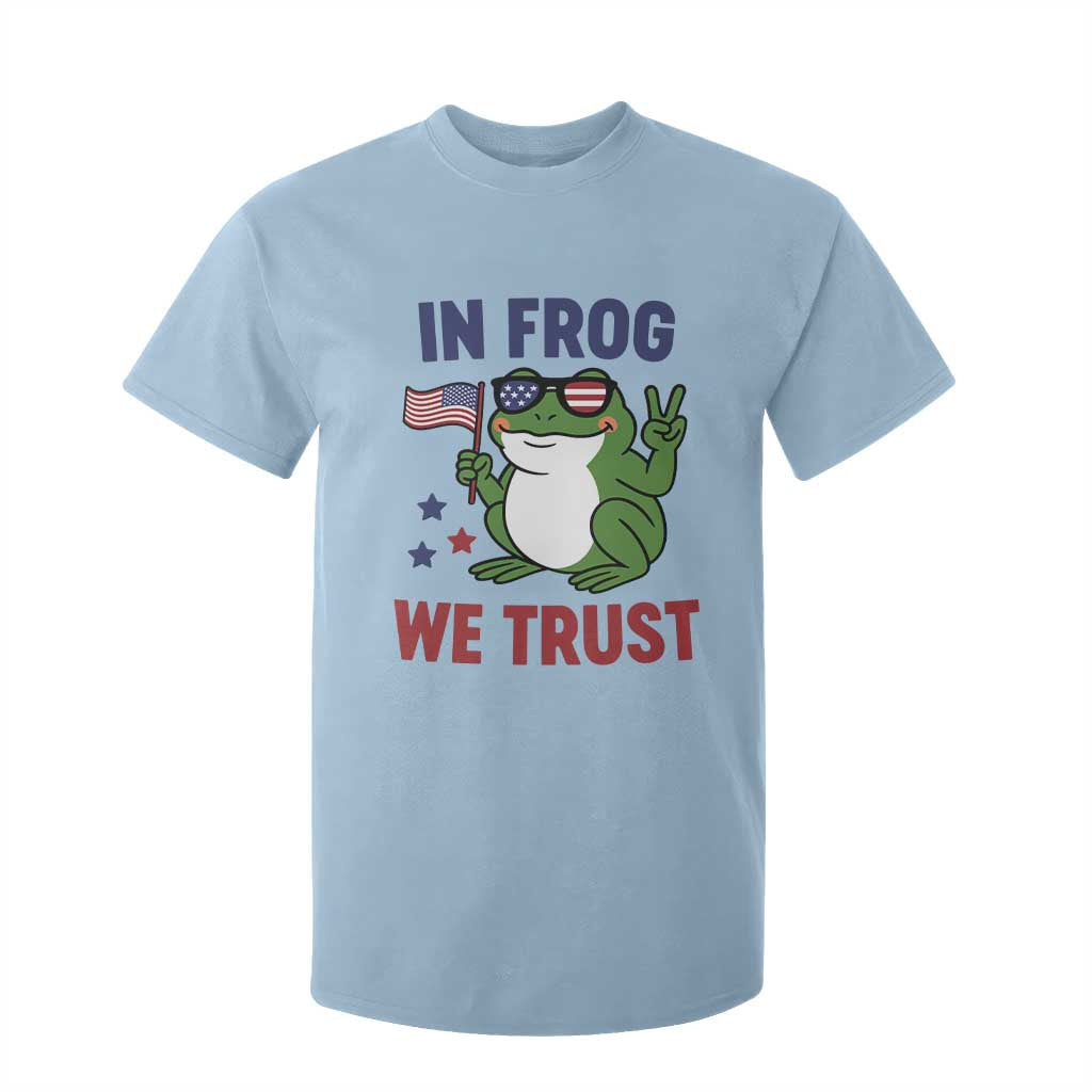 In Frog We Trust T Shirt For Kid Patriotic Portland Frogs Protest TS02 Light Blue Print Your Wear