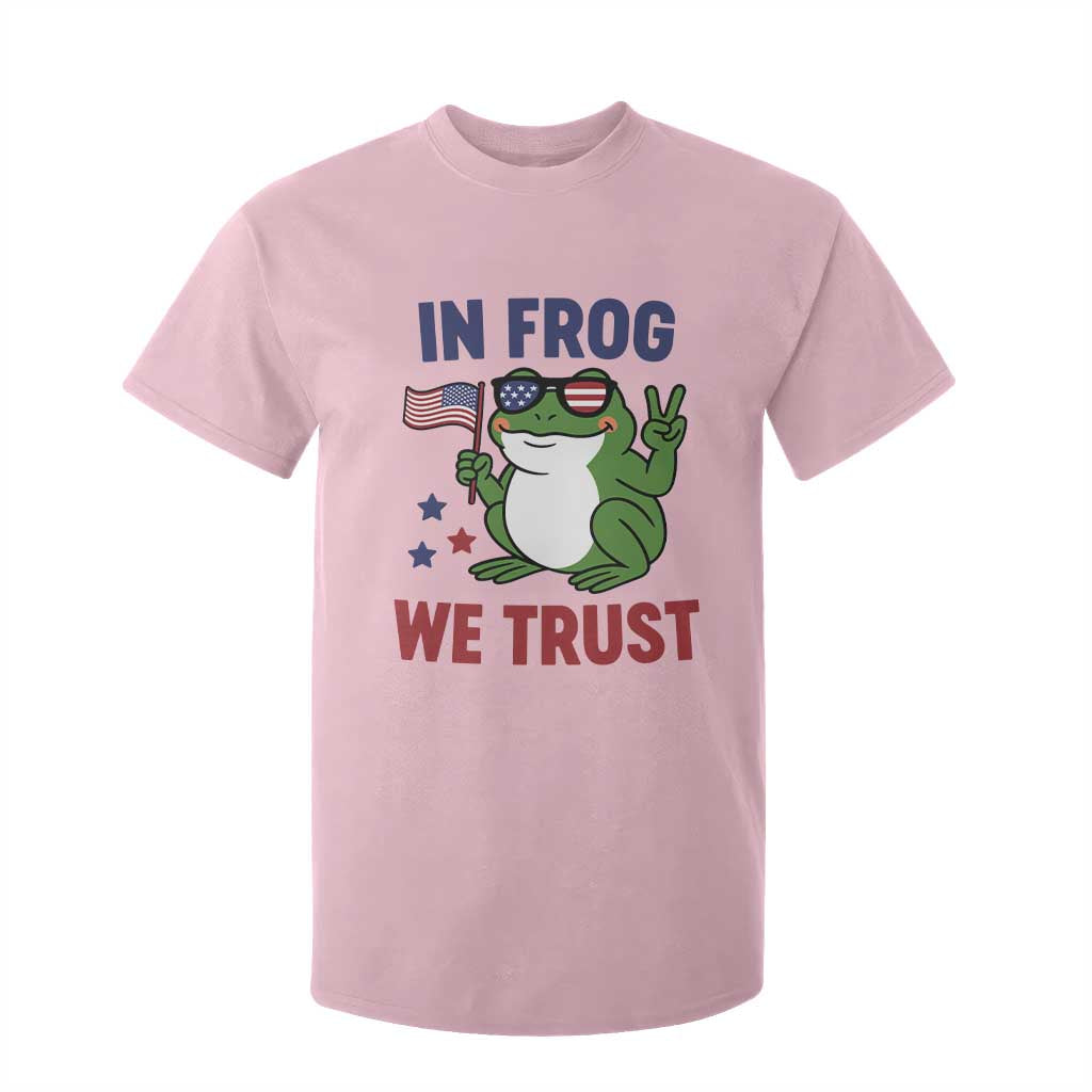 In Frog We Trust T Shirt For Kid Patriotic Portland Frogs Protest TS02 Light Pink Print Your Wear
