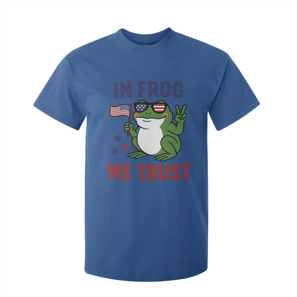 In Frog We Trust T Shirt For Kid Patriotic Portland Frogs Protest TS02 Royal Blue Print Your Wear