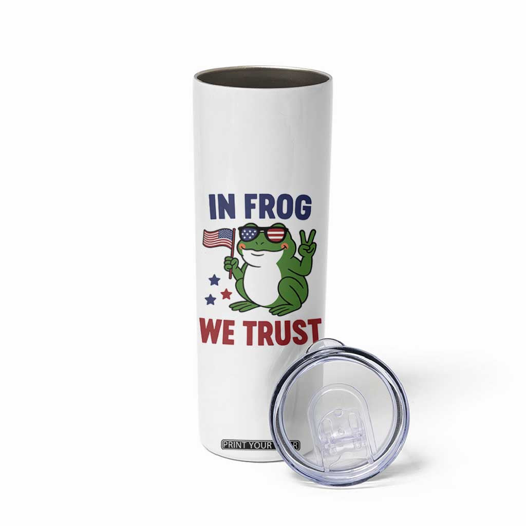 In Frog We Trust Skinny Tumbler Patriotic Portland Frogs Protest TS02 Print Your Wear