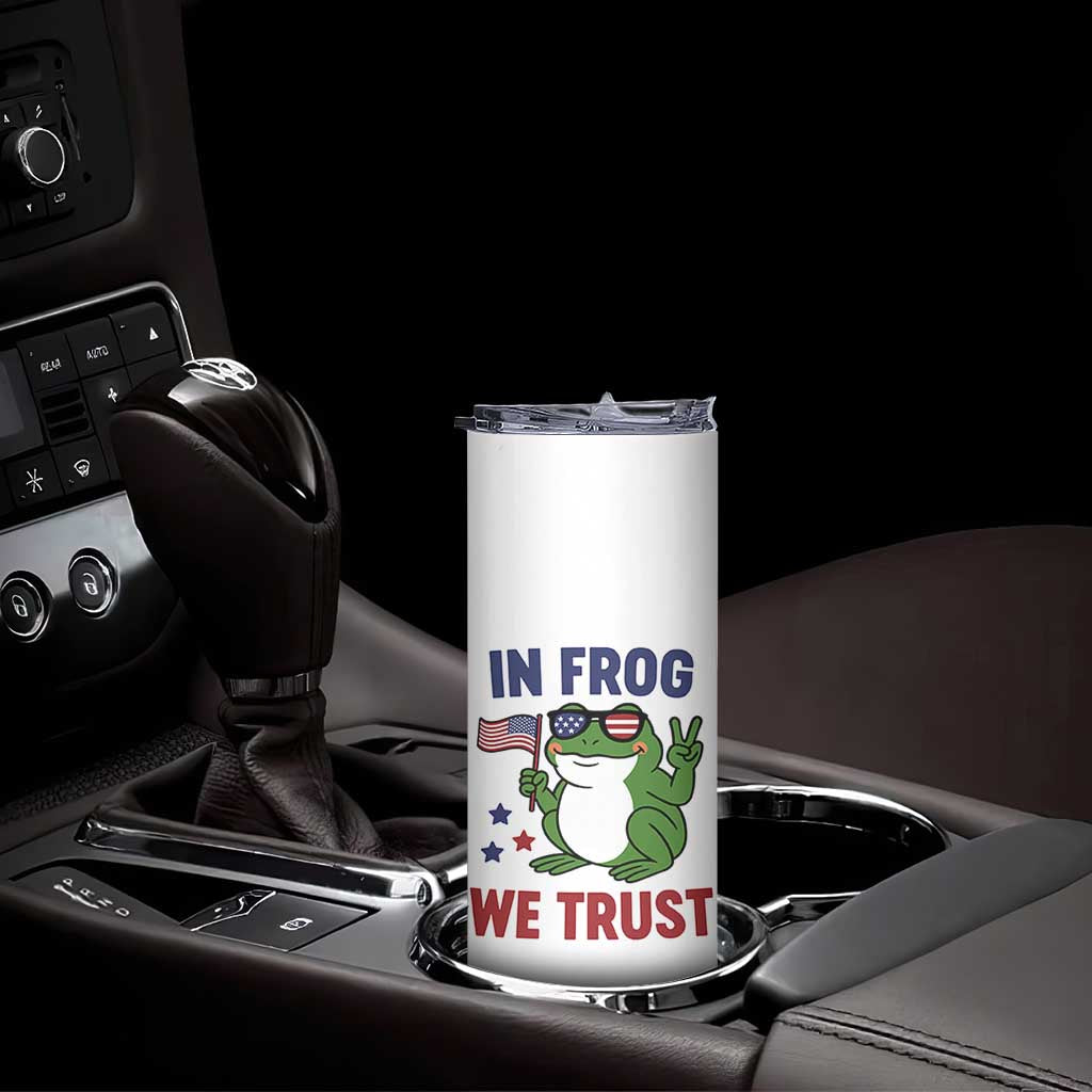 In Frog We Trust Skinny Tumbler Patriotic Portland Frogs Protest TS02 Print Your Wear