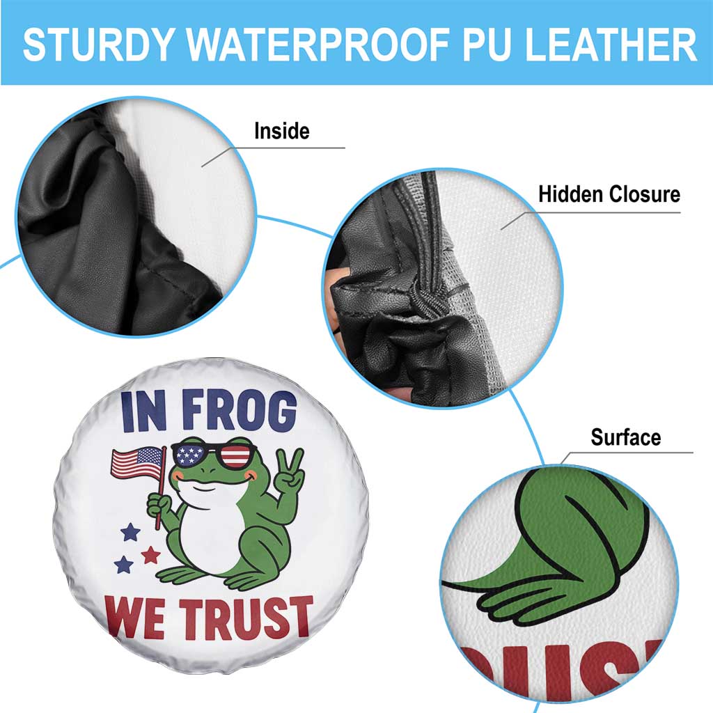 In Frog We Trust Spare Tire Cover Patriotic Portland Frogs Protest TS02 Print Your Wear