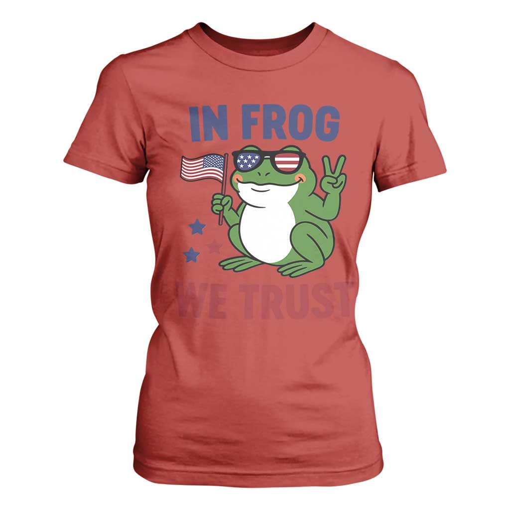 In Frog We Trust T Shirt For Women Patriotic Portland Frogs Protest TS02 Red Print Your Wear