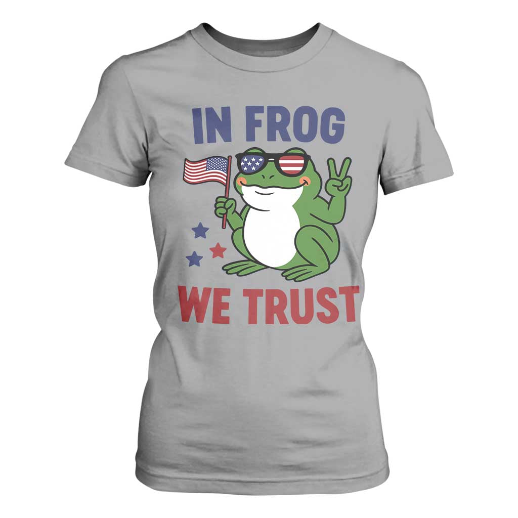 In Frog We Trust T Shirt For Women Patriotic Portland Frogs Protest TS02 Sport Gray Print Your Wear
