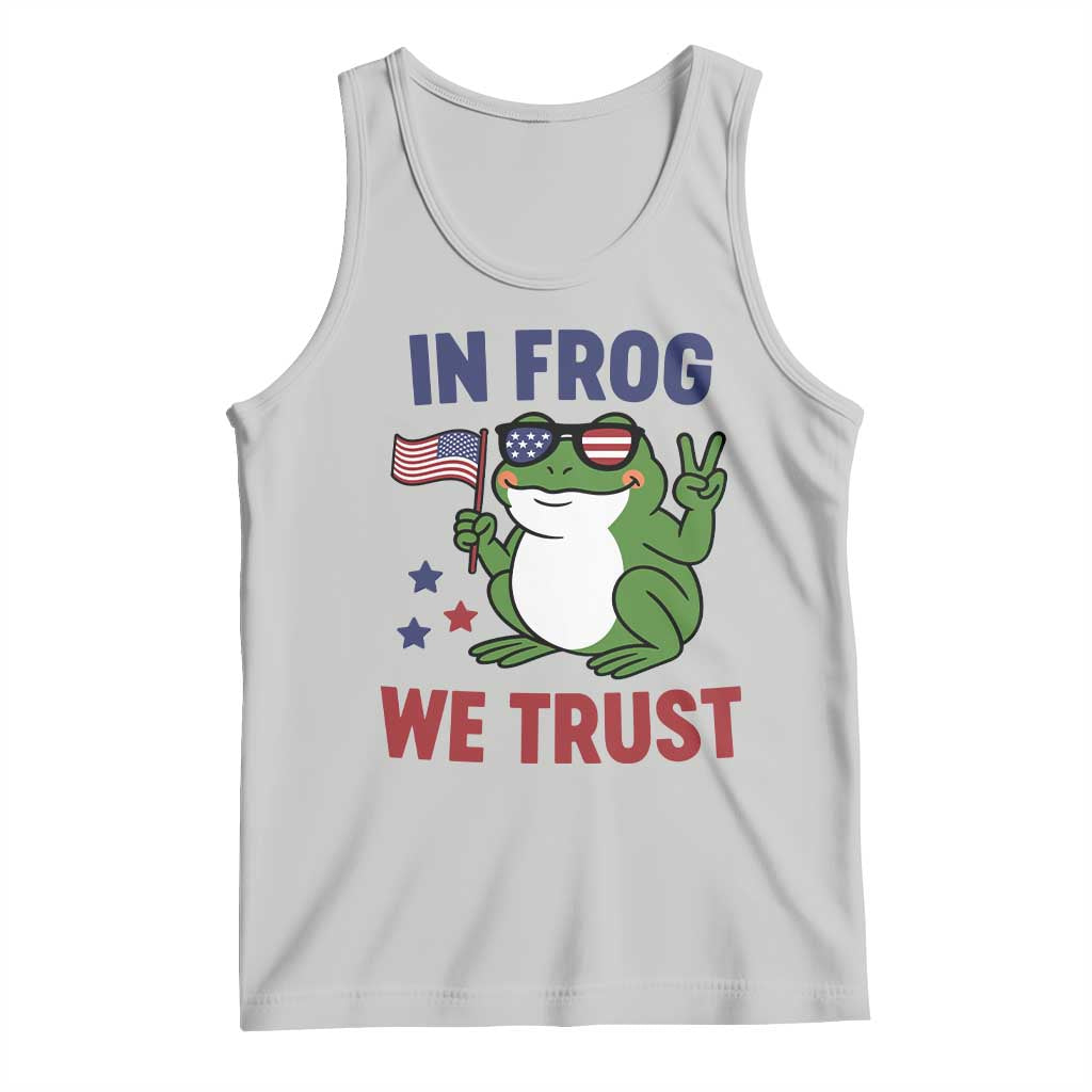 In Frog We Trust Tank Top Patriotic Portland Frogs Protest TS02 Ash Print Your Wear