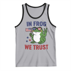In Frog We Trust Tank Top Patriotic Portland Frogs Protest TS02 Athletic Heather Black Print Your Wear