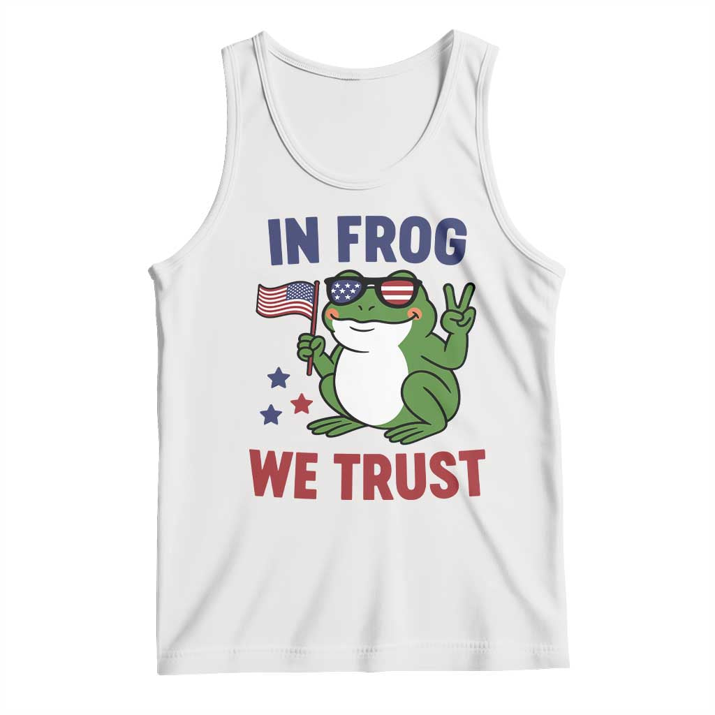 In Frog We Trust Tank Top Patriotic Portland Frogs Protest TS02 White Print Your Wear
