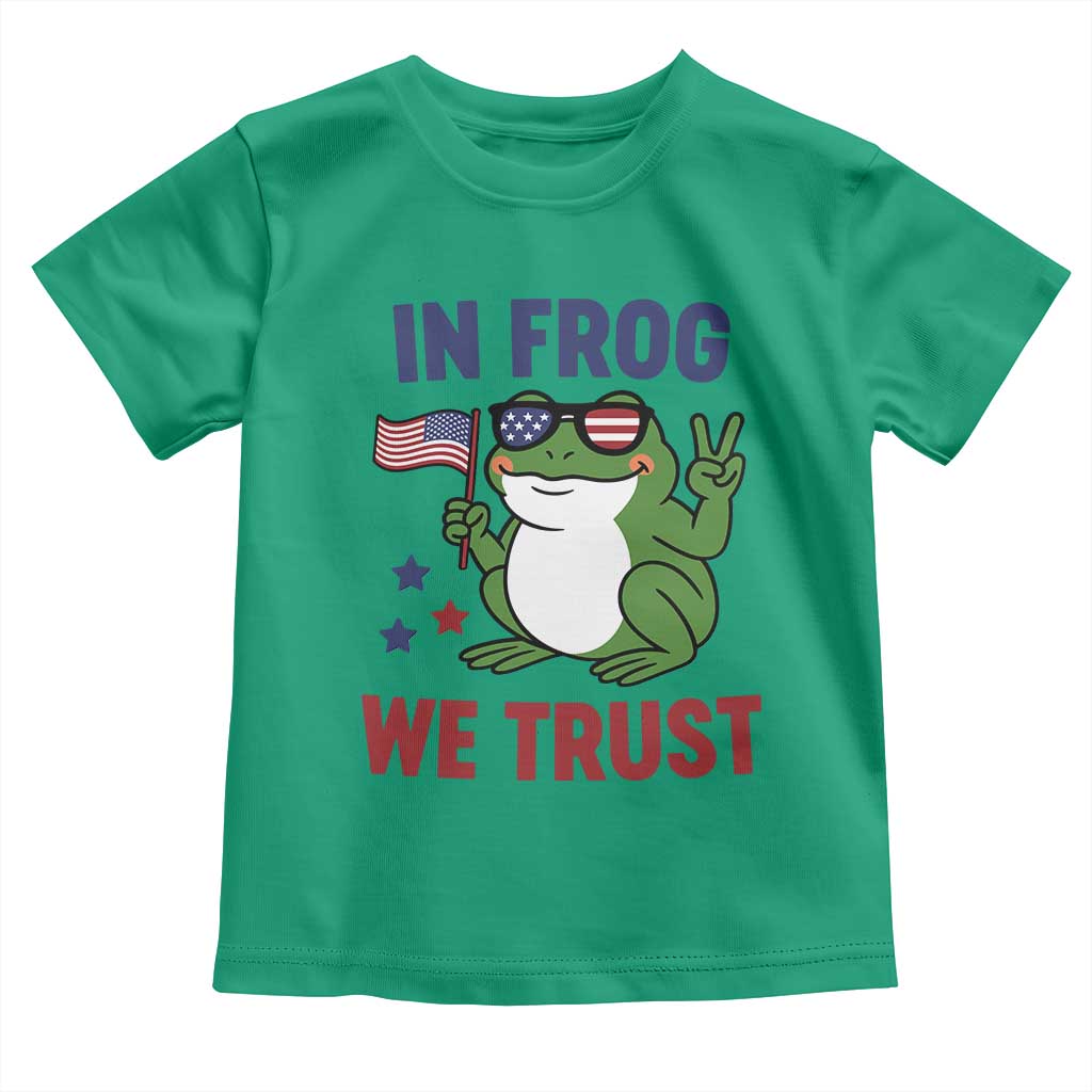 In Frog We Trust Toddler T Shirt Patriotic Portland Frogs Protest TS02 Irish Green Print Your Wear