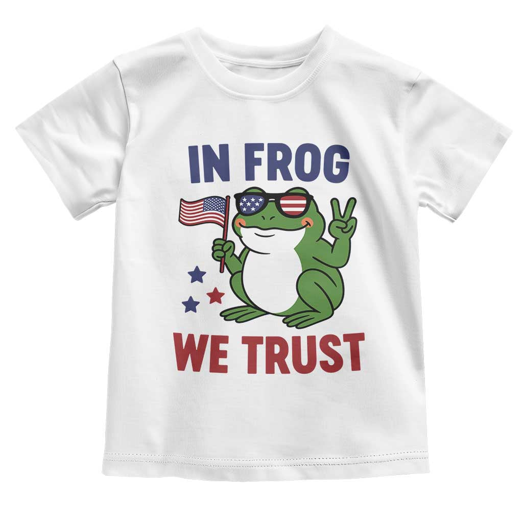 In Frog We Trust Toddler T Shirt Patriotic Portland Frogs Protest TS02 White Print Your Wear