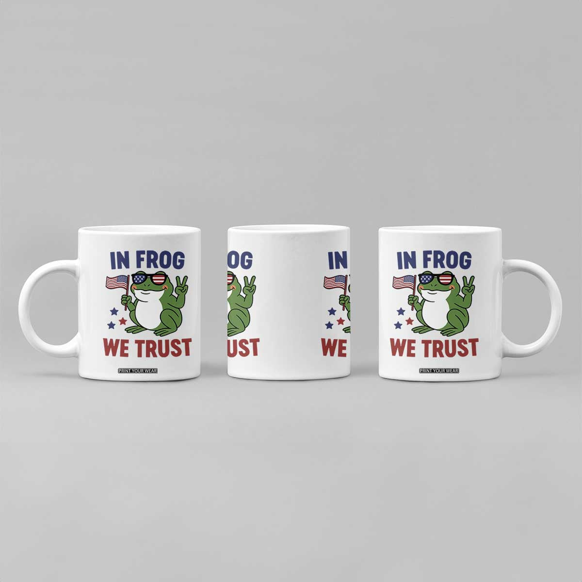 In Frog We Trust Coffee Mug Patriotic Portland Frogs Protest TS02 Print Your Wear