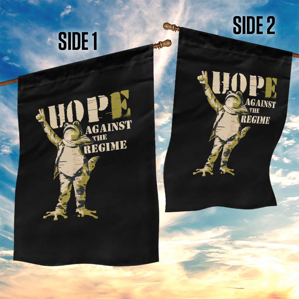 Stencil Protest Frog Garden Flag Hope Against the Regime Portland Inflatable Resistance TS02 Print Your Wear