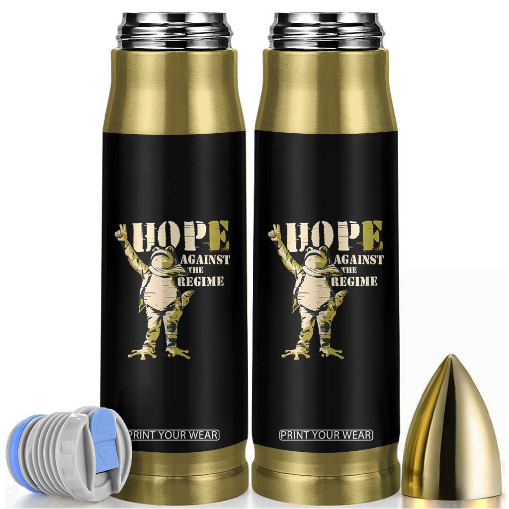 Stencil Protest Frog Bullet Tumbler Hope Against the Regime Portland Inflatable Resistance TS02 Black Print Your Wear