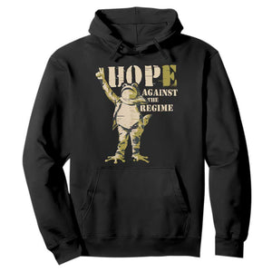 Stencil Protest Frog Hoodie Hope Against the Regime Portland Inflatable Resistance TS02 Black Print Your Wear