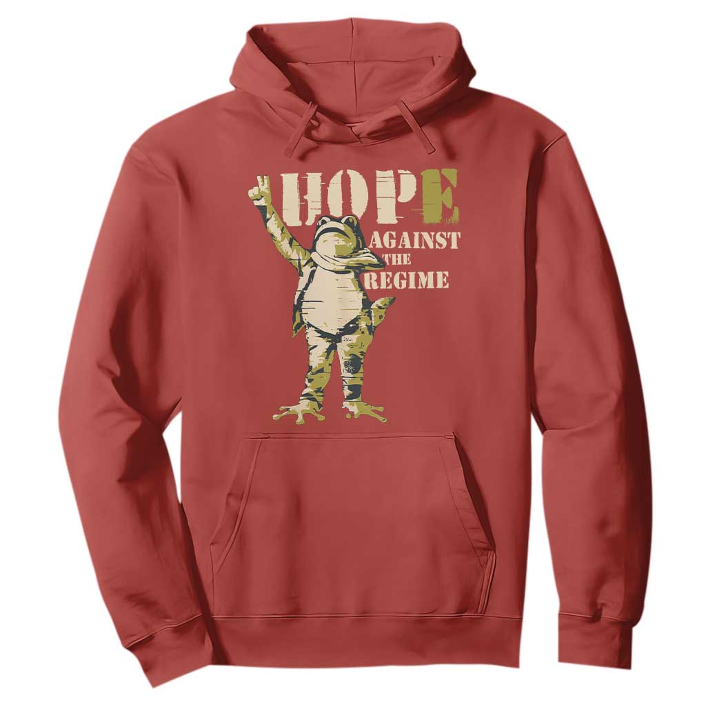 Stencil Protest Frog Hoodie Hope Against the Regime Portland Inflatable Resistance TS02 Red Print Your Wear