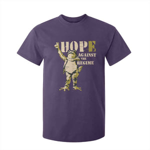 Stencil Protest Frog T Shirt For Kid Hope Against the Regime Portland Inflatable Resistance TS02 Purple Print Your Wear