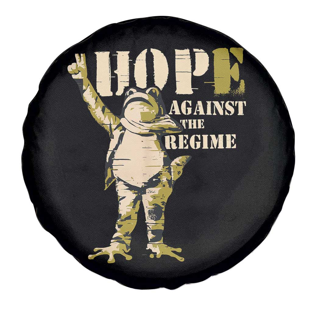Stencil Protest Frog Spare Tire Cover Hope Against the Regime Portland Inflatable Resistance TS02 Print Your Wear