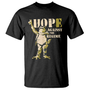 Stencil Protest Frog T Shirt Hope Against the Regime Portland Inflatable Resistance TS02 Black Print Your Wear