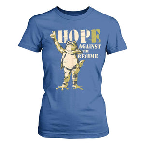 Stencil Protest Frog T Shirt For Women Hope Against the Regime Portland Inflatable Resistance TS02 Royal Blue Print Your Wear