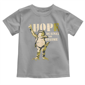 Stencil Protest Frog Toddler T Shirt Hope Against the Regime Portland Inflatable Resistance TS02 Sport Gray Print Your Wear