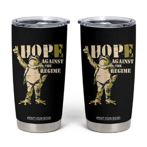 Stencil Protest Frog Tumbler Cup Hope Against the Regime Portland Inflatable Resistance TS02 Black Print Your Wear