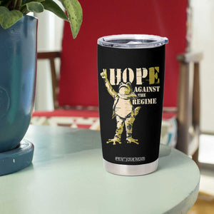 Stencil Protest Frog Tumbler Cup Hope Against the Regime Portland Inflatable Resistance TS02 Print Your Wear