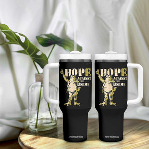 Stencil Protest Frog Tumbler With Handle Hope Against the Regime Portland Inflatable Resistance TS02 Print Your Wear