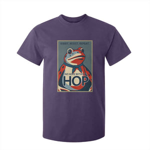 No Hope Without Hop T Shirt For Kid Ribbit Resist Repeat Resistance Frog Protest Pop Art Graphic TS02 Purple Print Your Wear