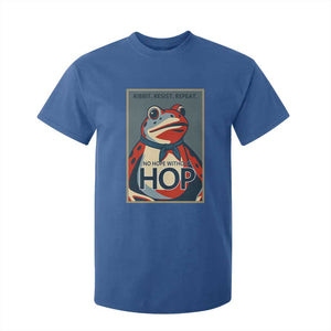 No Hope Without Hop T Shirt For Kid Ribbit Resist Repeat Resistance Frog Protest Pop Art Graphic TS02 Royal Blue Print Your Wear